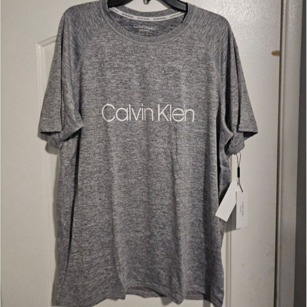 Men's Calvin Klein t shirt tee swimwear XL uv protection up to 50+ Gray